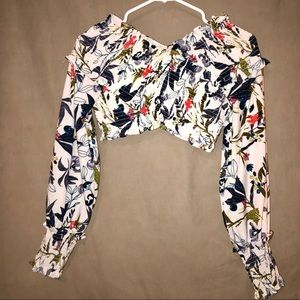 Boohoo long sleeve crop